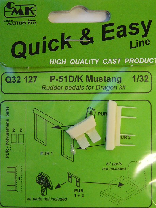 1/32 P-51D/K Mustang - rudder pedals (DRAG)