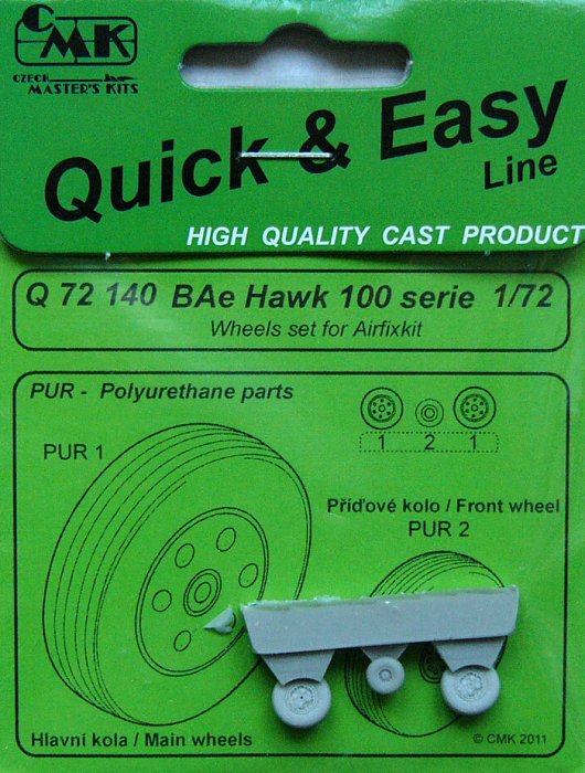 1/72 BAe Hawk 100 serie - wheels set  (AIRFIX)