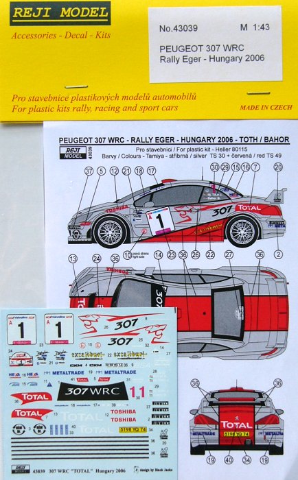 1/43 Peugeot 307 WRC Rally Eger - Hungary 2006