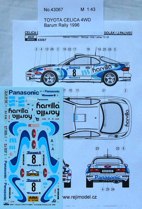 1/43 Toyota Celica 4WD - Barum Rally 1996
