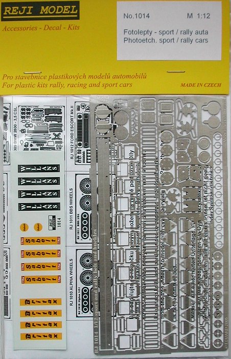 1/12 Sport/Rally cars belts and buckles (PE parts)