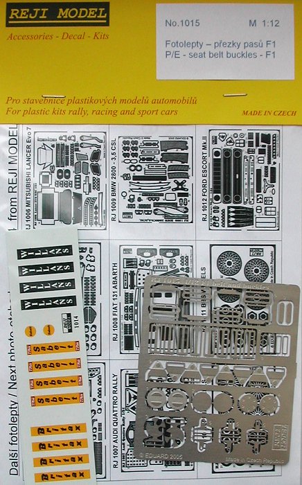 1/12 F1 seat belts and buckles (PE parts)