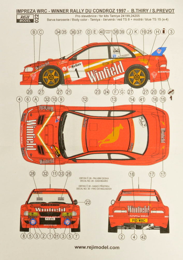 1/24 Transkit Subaru Impreza WRC Du Condroz 1997