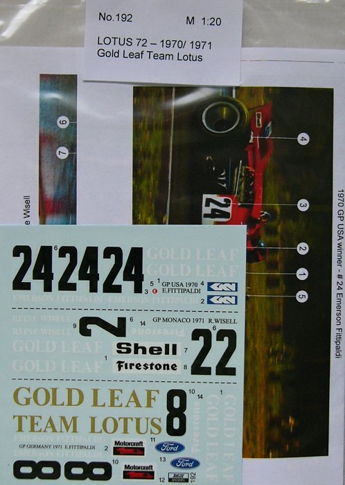 1/24 LOTUS 72C Gold Leaf Team (1970/1971)