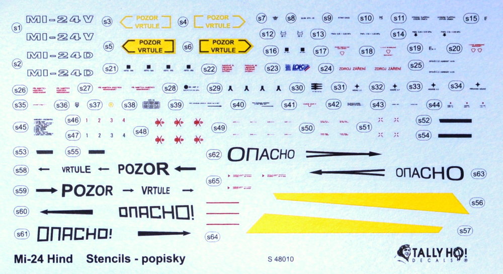 1/48 Mi-24 Stencils CZ