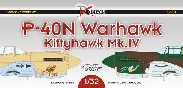 1/32 P-40N Warhawk / Kittyhawk Mk.IV (10x camo)