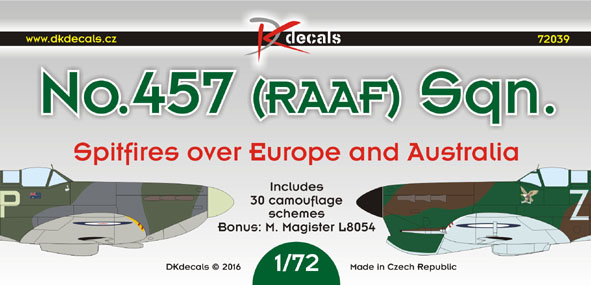 1/72 No.457 Sqn. Spitfires over Europe & Australia