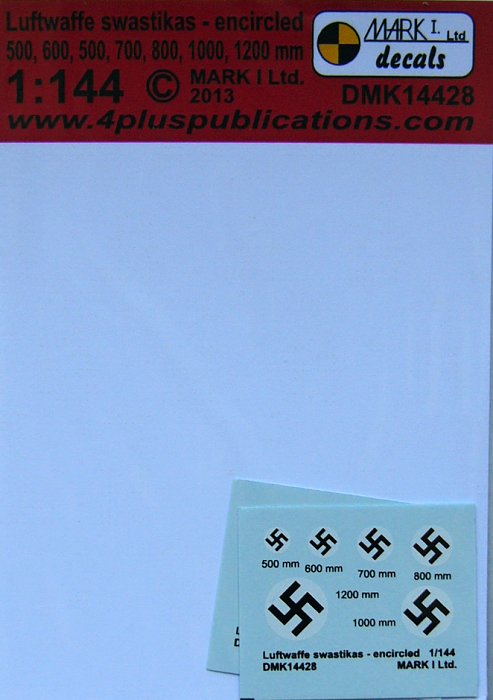 1/144 Decals Luftwaffe swastikas encircled (2x)