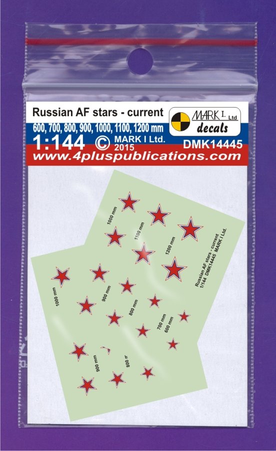 1/144 Decals Russian AF stars - current (2 sets)