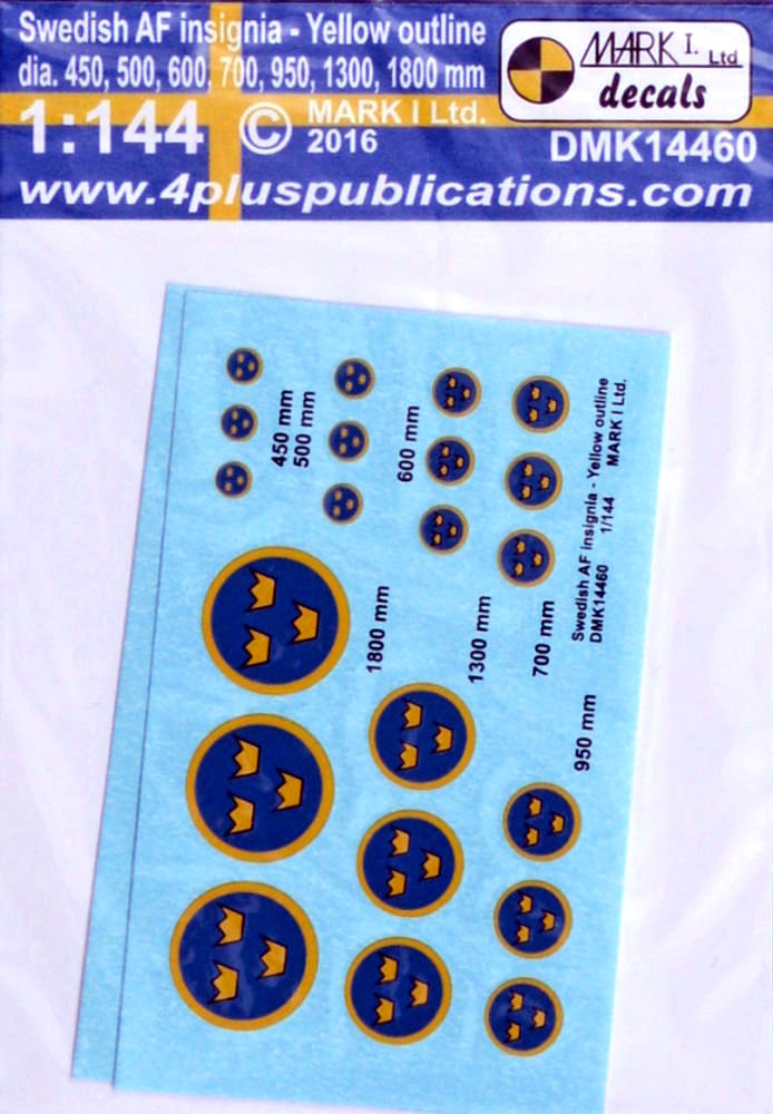 1/144 Decals Swedish AF insig.yellow outl.(2 sets)