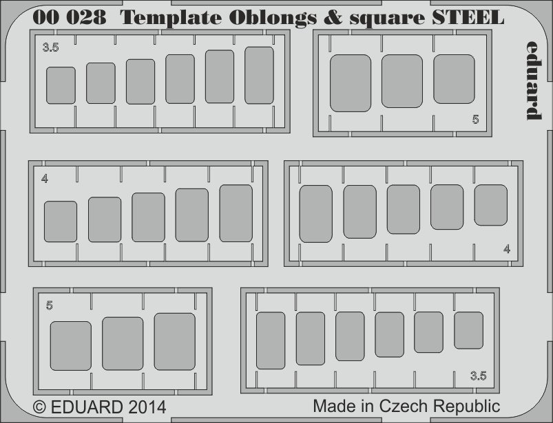 SET Template oblongs & square STEEL