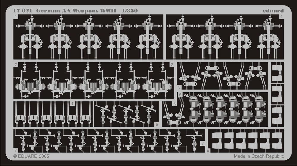 1/350 German AA Weapons WWII