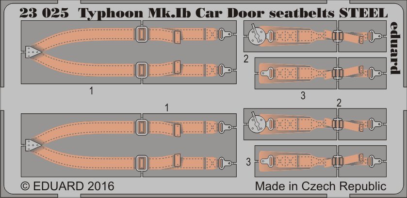 SET Typhoon Mk.Ib Car Door seatbelts STEEL (AIRF)