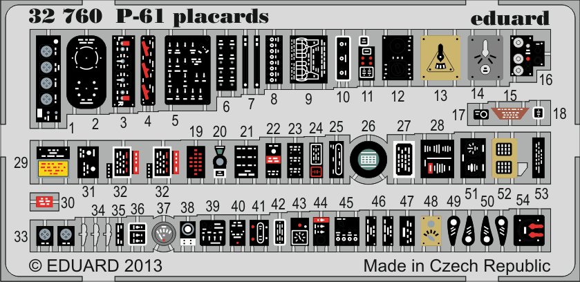 SET P-61 placards (HOBBYB)