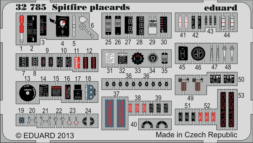 SET Spitfire Mk.IX CZ Nat.Insignia&Sqd.Badges