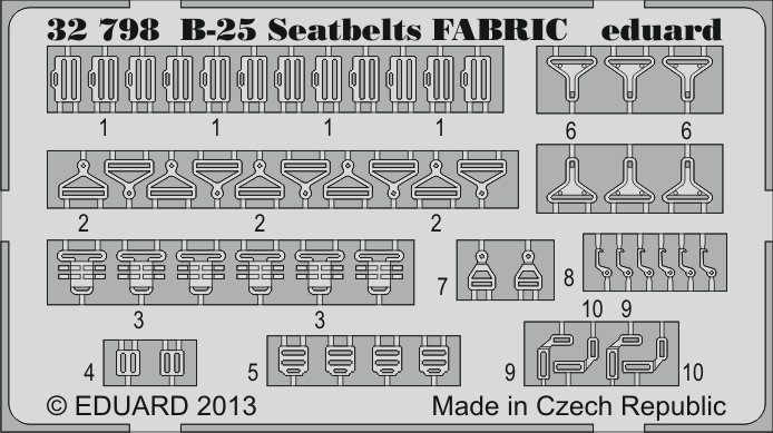 SET B-25 seatbelts FABRIC (HKMODEL)