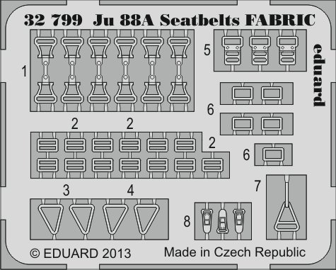 SET Ju 88A seatbelts FABRIC (REV)