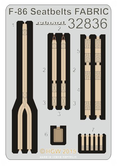 SET F-86 seatbelts FABRIC (KITTYH)