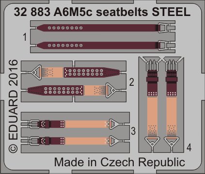 SET A6M5c seatbelts STEEL (HAS)