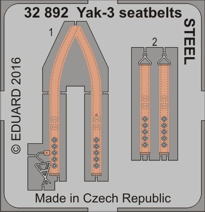 SET Yak-3 seatbelts STEEL (SP.HOB.)