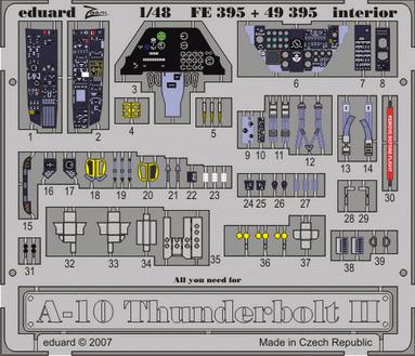 SET A-10 Thunderbolt II inter. self-adhes.(HOBBYB)