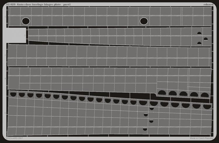 SUPERSET 1/72 Gato class fuselage hinges plate (RE