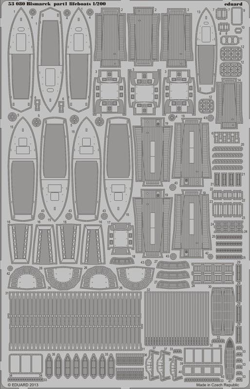 SET 1/200 Bismarck part 1 - lifeboats (TRUMP)