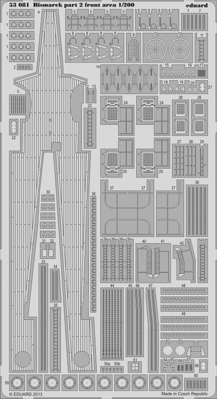 SET 1/200 Bismarck part 2 - front area (TRUMP)