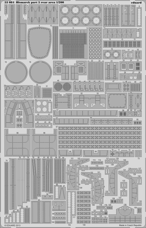 SET 1/200 Bismarck part 5 - rear area (TRUMP)