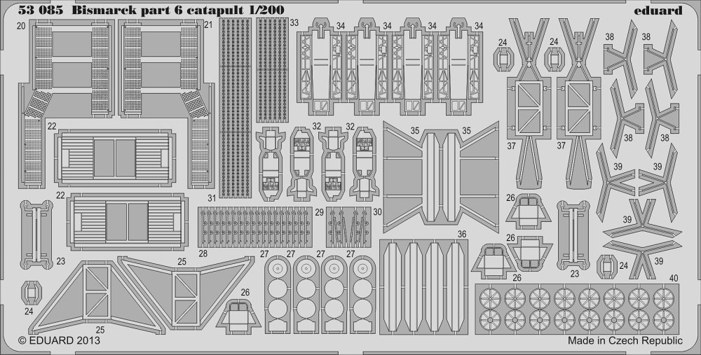 SET 1/200 Bismarck part 6 - catapult (TRUMP)