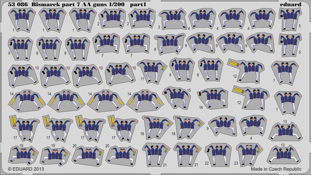 SET 1/200 Bismarck part 7 - AA guns (TRUMP)