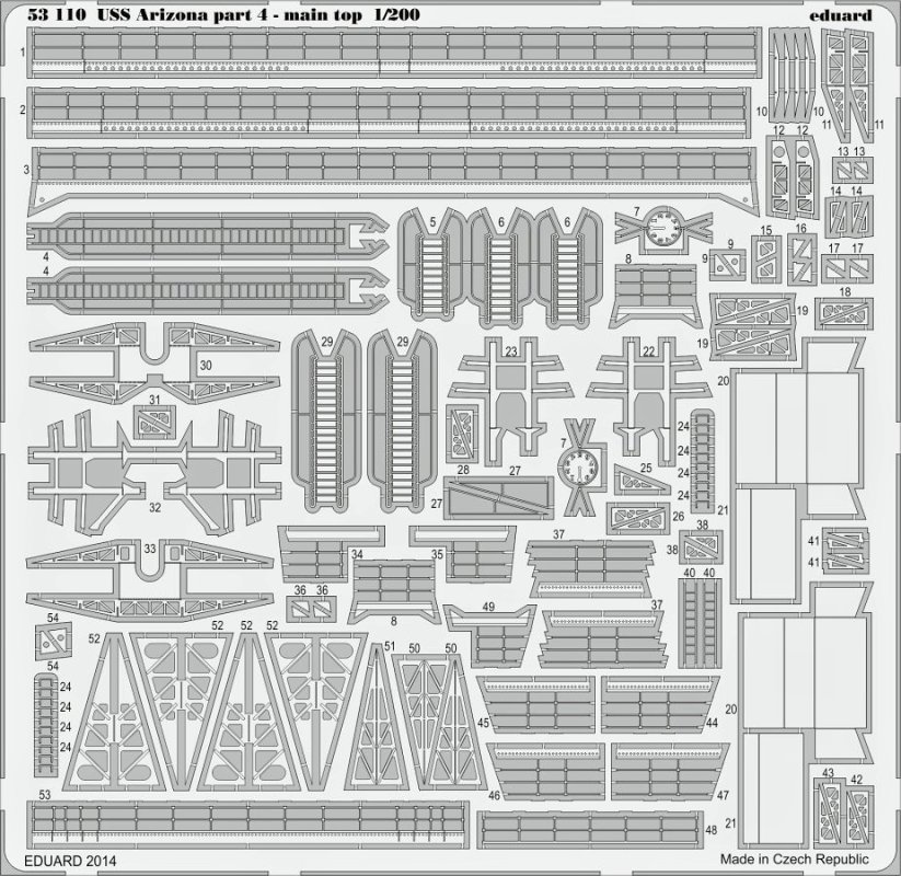 1/200 USS Arizona part 4-main top (TRUMP)