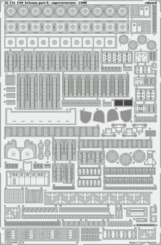 1/200 USS Arizona part 6-superstructure (TRUMP)