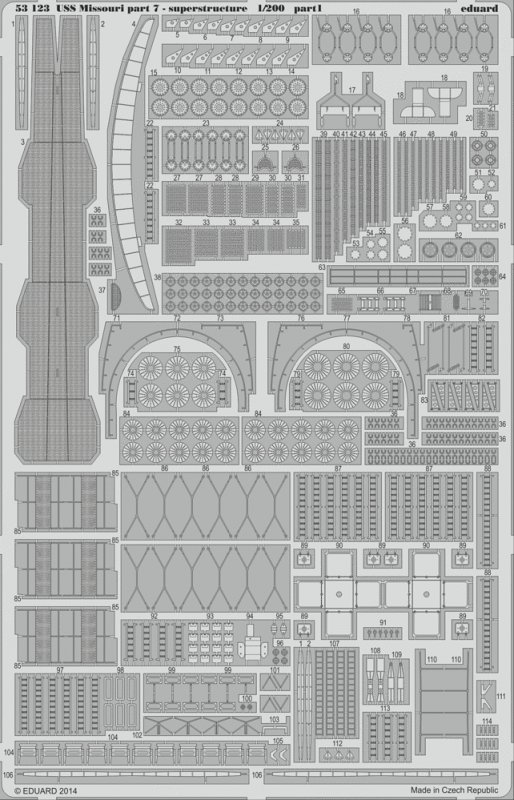 SET 1/200 USS Missouri pt.7 superstructure (TRUMP)