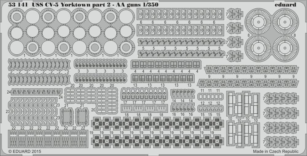 SET 1/350 USS CV-5 Yorktown AA guns (MERIT)