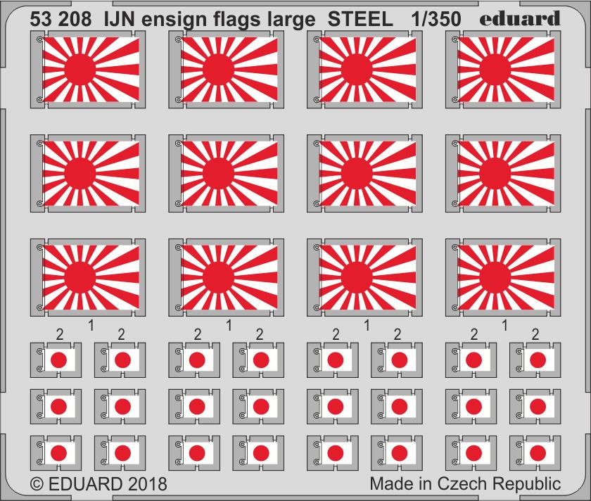 SET 1/350 IJN ensign flags large STEEL