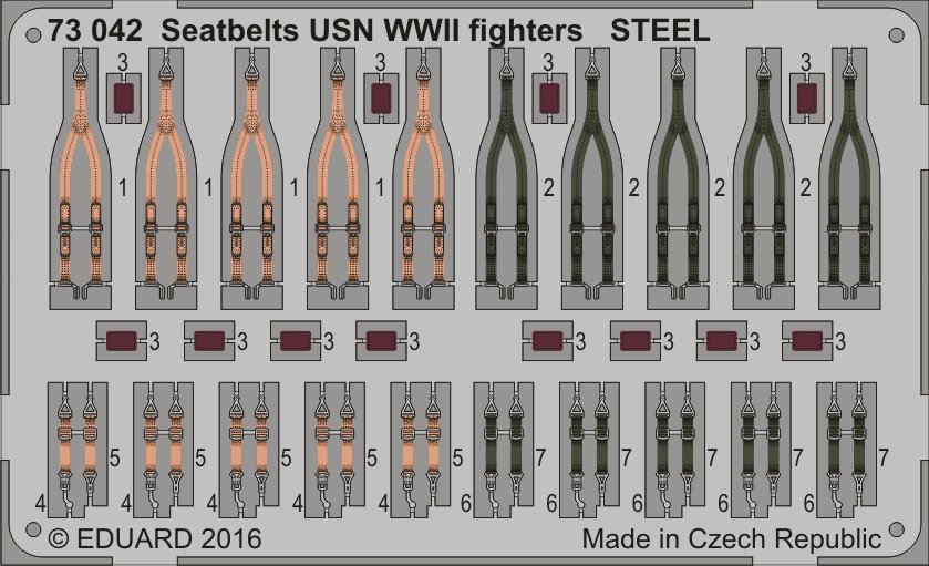 SET 1/72 Seatbelts USN WWII fighters STEEL