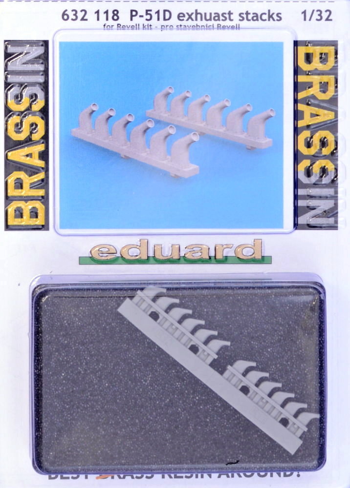 BRASSIN 1/32 P-51D exhaust stacks (REV)