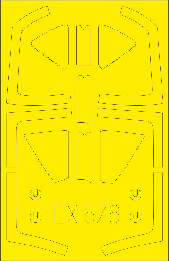 Mask 1/48 Harrier T.2/T.4/T.8 (KIN)