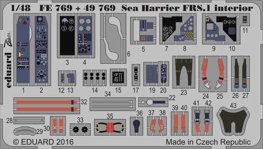 1/48 Sea Harrier FRS.1 interior (KIN)