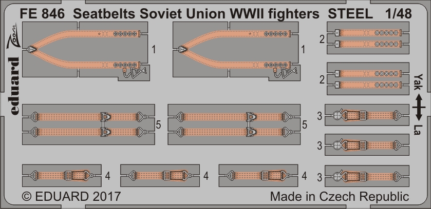 1/48 Seatbelts Soviet Union WW2 fighters STEEL