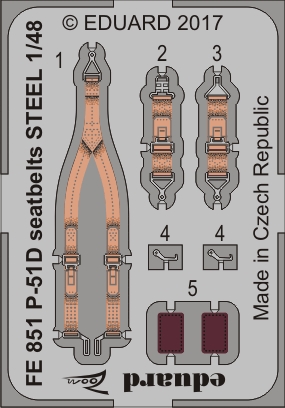 1/48 P-51D seatbelts STEEL (MENG)