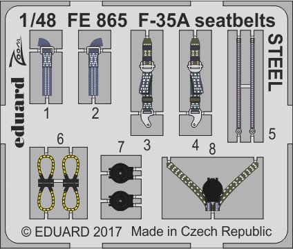 1/48 F-35A seatbelts STEEL (MENG)