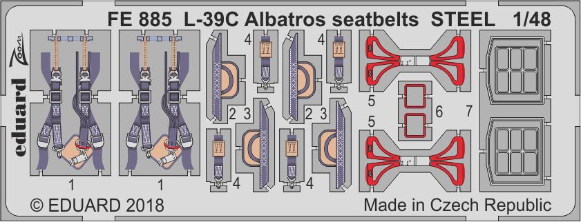 1/48 L-39C Albatros seatbelts STEEL (TRUMP)