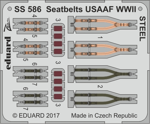 1/72 Seatbelts USAAF WWII STEEL