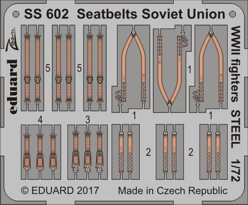 1/72 Seatbelts Soviet Union WW2 fighters STEEL