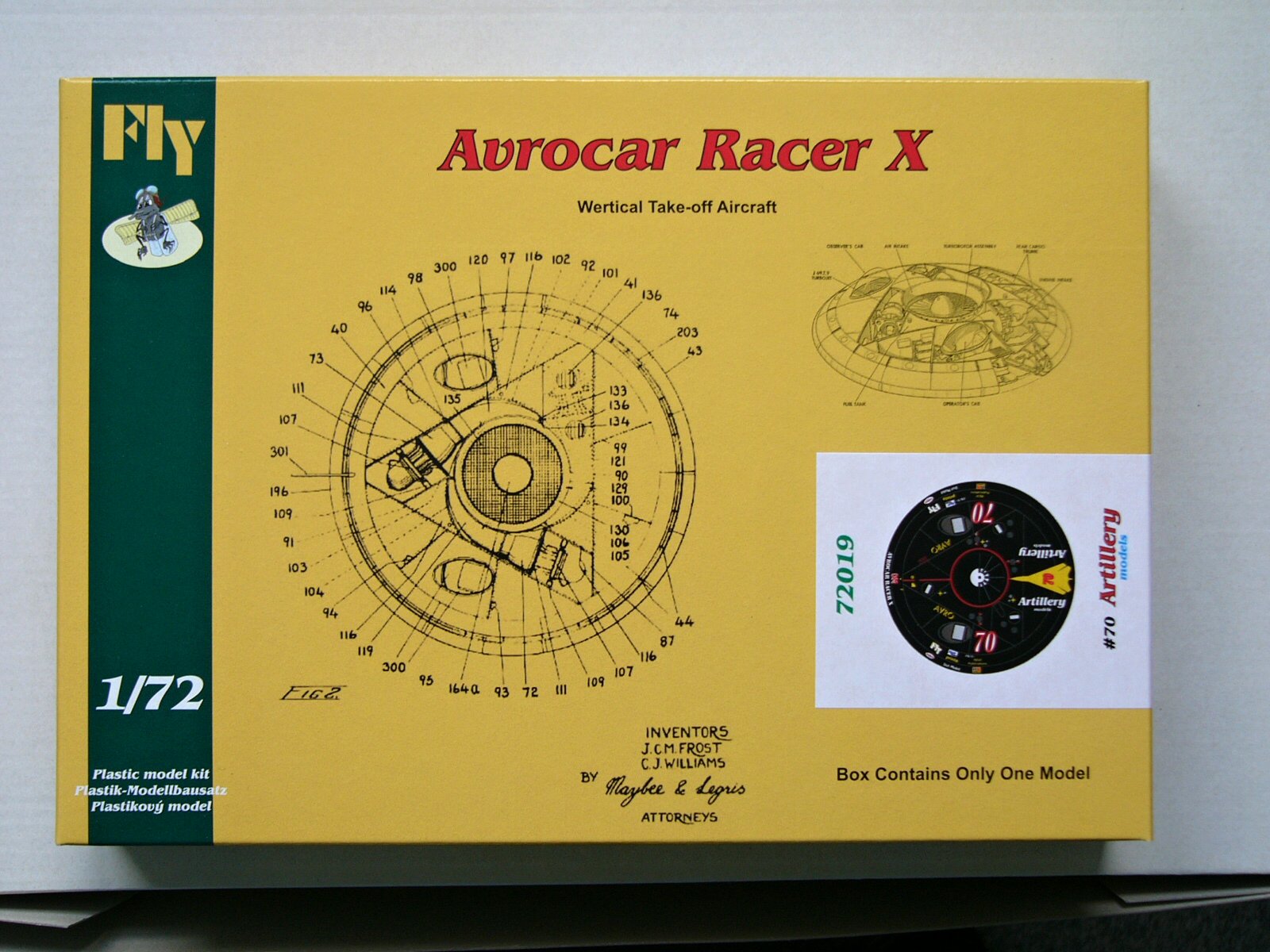 1/72 Avrocar Racer X (#70 Artillery models)