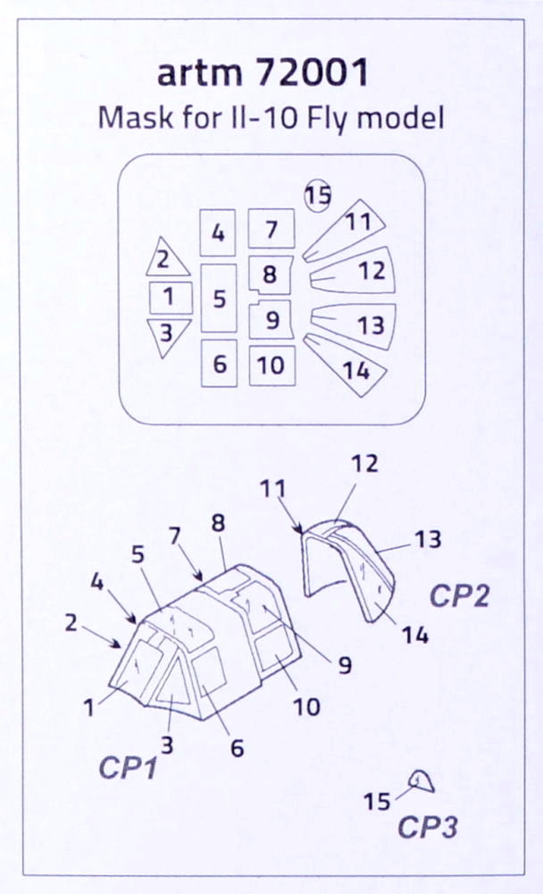1/72 Mask for Ilyushin IL-10 (FLY)