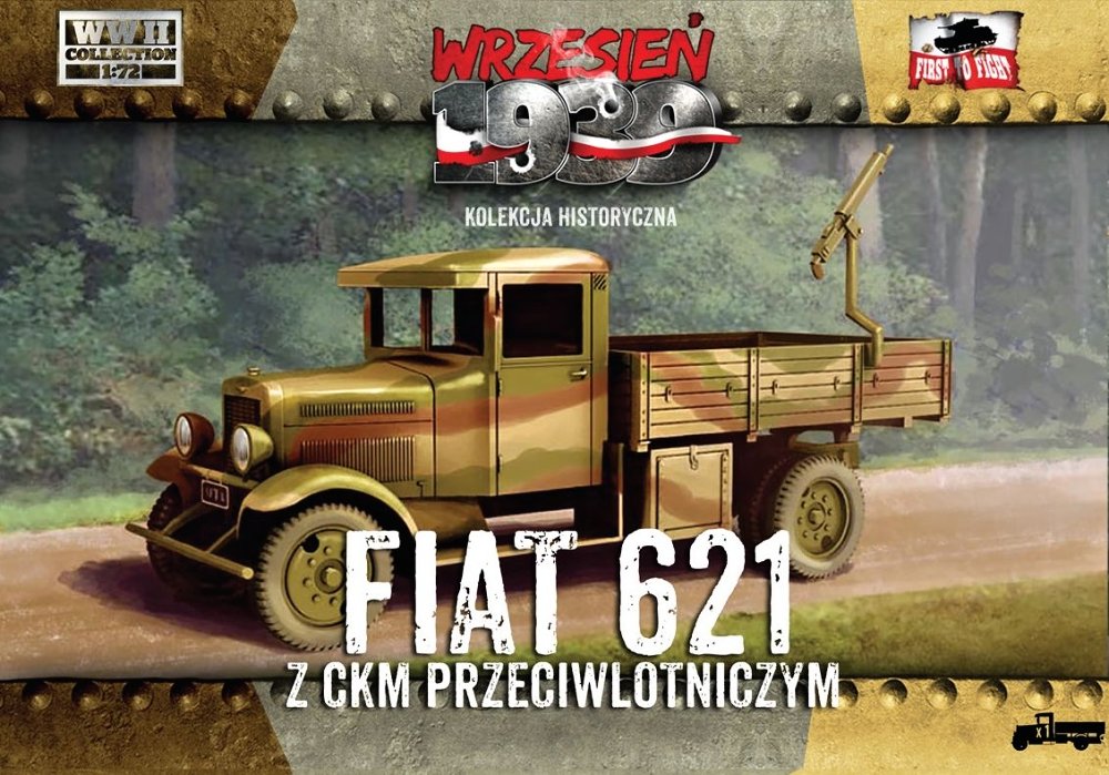 1/72 Polish Fiat 621 w/ anti-aircraft machine gun
