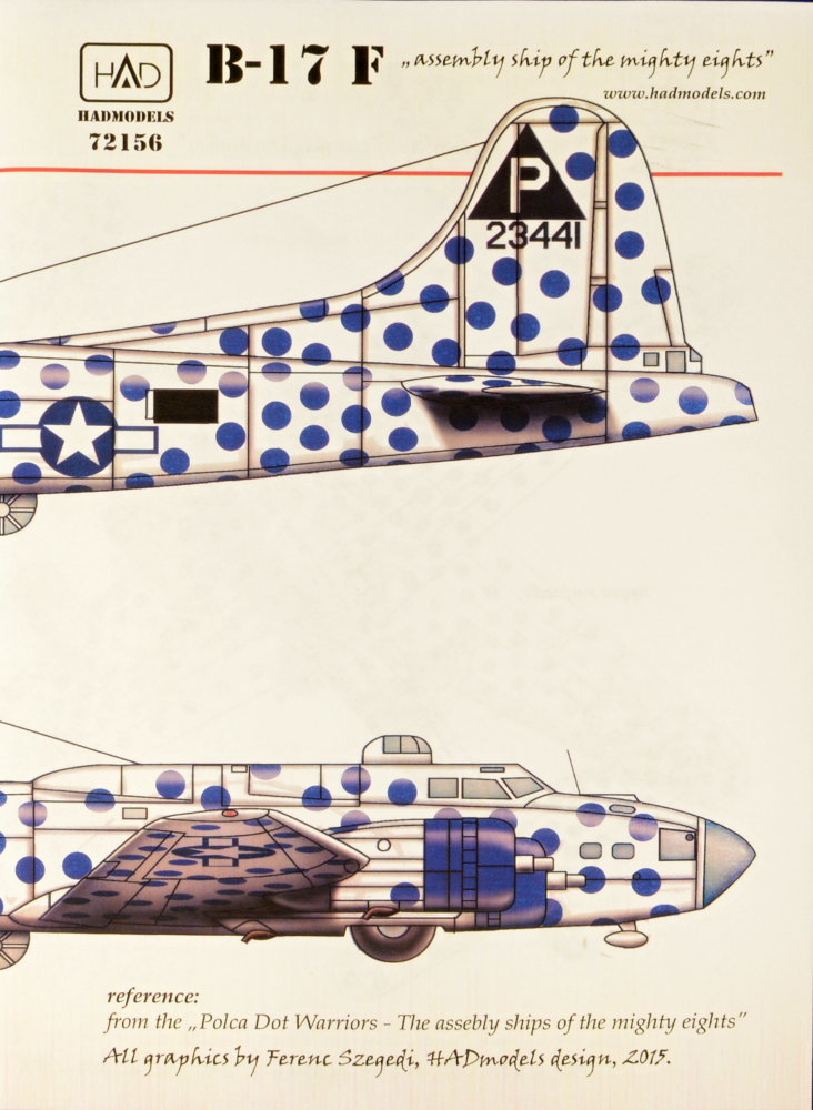 1/72 Decal B-17F Spotted Cow (3 sheets)